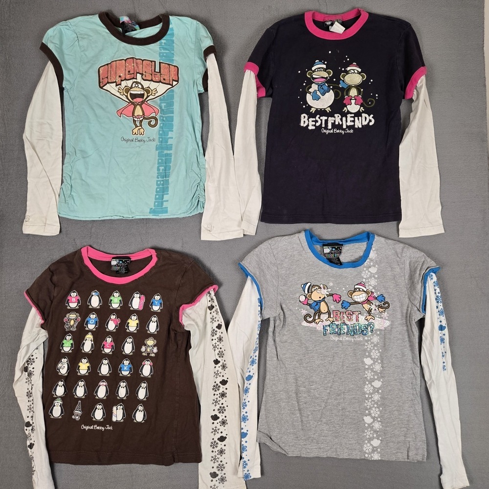 Bobby Jack Superstar Tee Lot Of 4 Girls Large/XL Y2K Special Edition Layered Top
